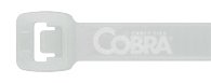 9070 - Colier de plastic, Culoare Alba, 140x2.5 mm